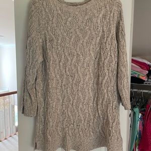 J.Jill Oatmeal cable tunic sweater. XL NWT